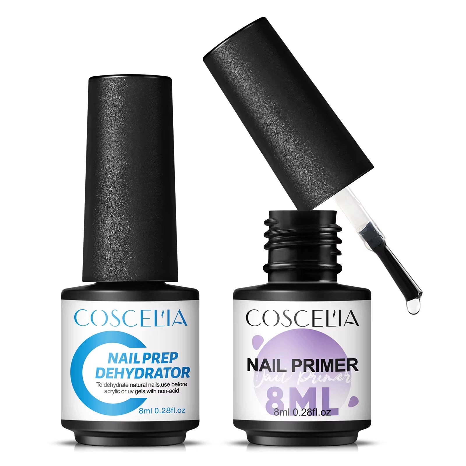 Nail Primer Set Nail Prep Dehydrator before Base Coat Long Lasting Air Dry 