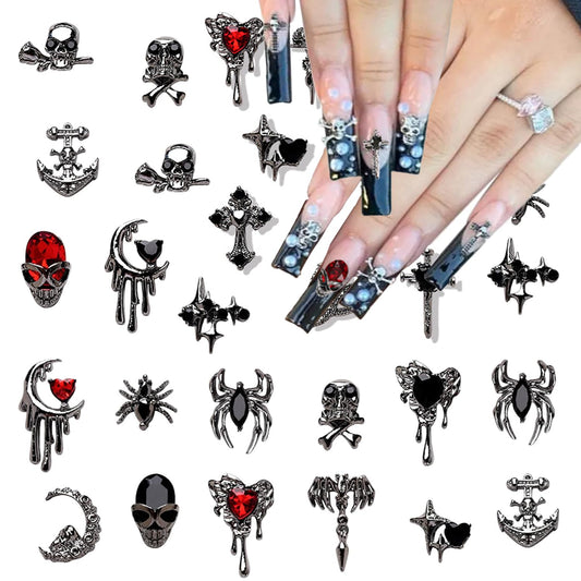  Nail Charms Nail Art Charms Vintage Gothic Retro (22 Piece)